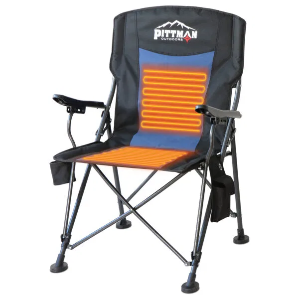 PPI-HEAT_CHR – AIRBEDZ Camping Chair, Director Chair 26.77 Inch Length x 25.98 Inch Width x 40.55 Inch Height 400 Pou...